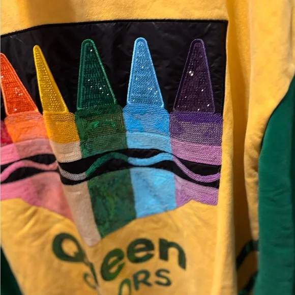 Queen of sparkles Queen Colors Rainbow Crayon Graphic Sweatshirt - Picture 12 of 13